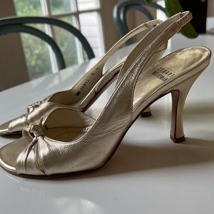 Stuart Weitzman gold sandals